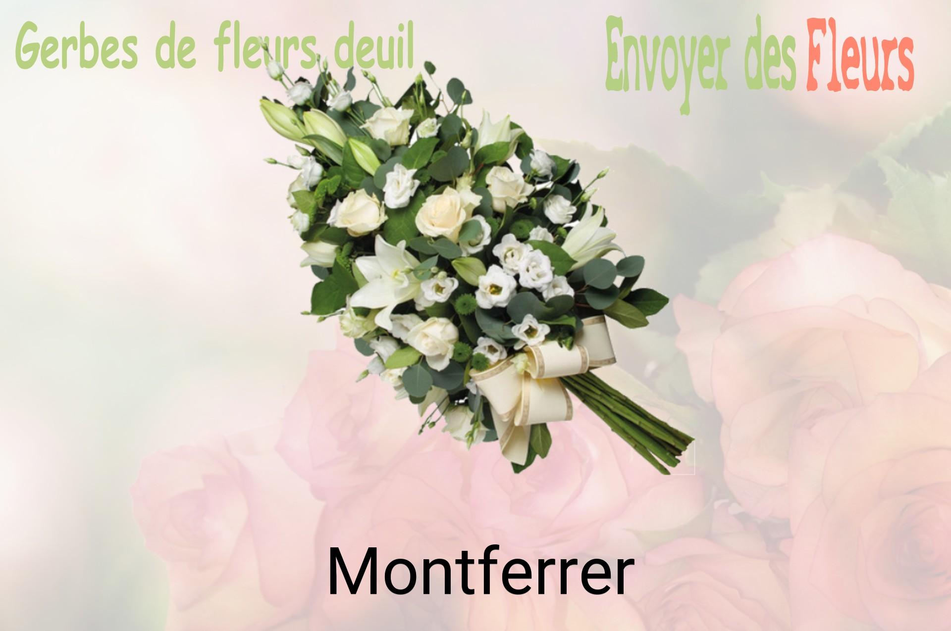Gerbe de fleurs de deuil livrée à Montferrer